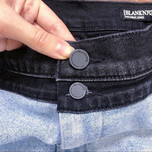 Blank NYC • The Great Jones two tone skinny jeans high rise Aquarius wash black - Picture 6 of 12